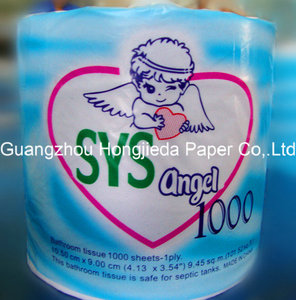 1-lagiges Toiletten papier, Qualitäts sicherung Toiletten papierrolle für den USA-Markt, Badezimmer mit englischer Verpackung Made in China - Product Image 2