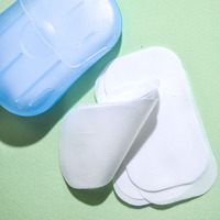 Savon de voyage en feuilles portables - Contient du savon soluble dans l'eau/à usage unique |   Couleur/Logo personnalisés pour le nettoyage antibactérien des mains