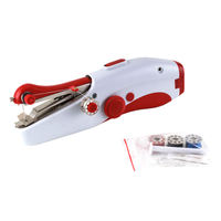 Machine à coudre portable de poche compacte à double point, alimentée par batterie, pour travaux manuels, avec fonction point de chaînette pour mini-sacs