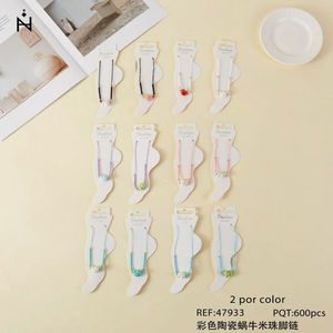 Cavigliera con Perline a Forma di Lumaca in Ceramica Colorata, 2 Pezzi per Colore, Gioielli alla Moda per Donne - Product Image 3