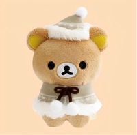 Porte-clés en peluche de coton Rilakkuma, mini ours en peluche doux brodé, breloque de sac, pendentif, porte-clés, mignonne poupée japonaise Kawaii, cadeau pour les fans
