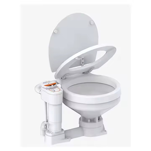 Toilette de <span class=keywords><strong>camping</strong></span>-<span class=keywords><strong>car</strong></span>, yacht, bateau, étanche, manuelle, électrique, pour véhicule, en céramique, 12V/24V, usage marin - Product Image 4