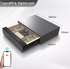 छत सुरक्षित उच्च अंत घर छिपे हुए छोटे फर्नीचर दराज सुरक्षा बॉक्स मनी सुरक्षित बॉक्स फिंगरप्रिंट और डिजिटल लॉक सुरक्षित स्टील रो/स/सो - Product Image 6