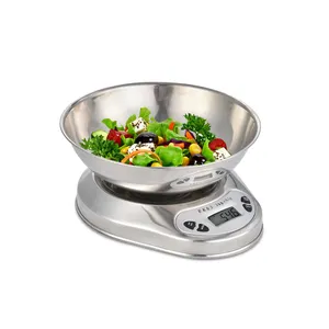 5公斤/11磅不锈钢数字平台电子食品厨房秤便携式液体粉秤