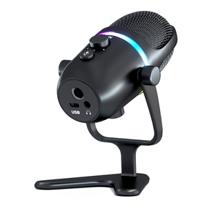 USB TikTok RGB ไมโครโฟน ME5ใหม่เครื่องร้องเพลงแบบมีสายสีดำกับ <span class=keywords><strong>autotune</strong></span> คอมพิวเตอร์ PC ไมค์ร้องเพลงสด - Product Image 4