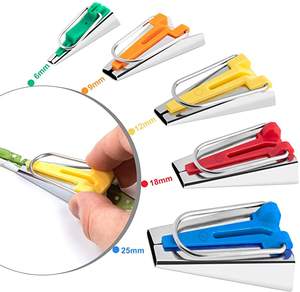 Kits de fabricant de ruban de <span class=keywords><strong>biais</strong></span> toutes les 5 tailles 1/4 "3/8" 1/2 "3/4" 1 "pinces d'artisanat de pied de reliure - Product Image 4
