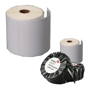Etichette adesive per imballaggio Zebra moda personalizzate, rotolo di carta velina, 4x6 '', 1000 pz compatibile con la maggior parte delle stampanti per etichette