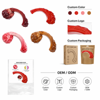 Jouets interactifs pour chiens de taille moyenne et grande, en nylon de qualité alimentaire, résistants, avec un vrai parfum de bœuf, pour les soins dentaires.