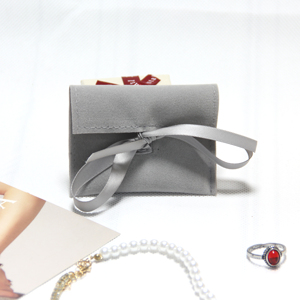 <span class=keywords><strong>Pochette</strong></span> à bijoux en velours luxueux, enveloppe en microfibre avec rabat pour le rangement des colliers et boucles d'oreilles, emballage pour la vente au détail, les voyages et les cadeaux - Product Image 1