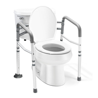 Siège de toilette amovible Accoudoir pour personnes âgées Salle de bain pour personnes âgées Assisté avec handicap sans cadre Grab Rail de toilette pliant