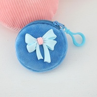 Lote al por mayor de llaveros de animales de peluche Kawaii, monederos bonitos de gatitos y conejitos, bolsas de almacenamiento, monederos de felpa, regalo para niñas
