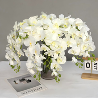 Fleur artificielle Phalaenopsis à 9 têtes, bouquet réaliste pour la décoration de la maison