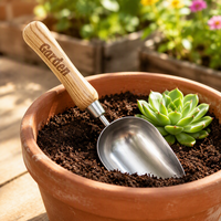 Spatule de jardin en acier inoxydable avec manche en bois, désherbeur manuel, cultivateur de sol pour jardinage extérieur, pelle, fourche, désherbeur