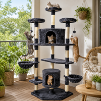 Arbre à chat extra haut directement de l'usine avec deux niches et hamacs latéraux