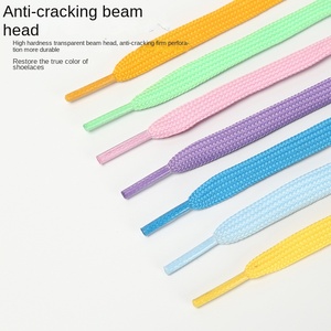 1cm Double épaisseur plat creux couleur Polyester dentelle chaussures toile chaussures baskets Yoga vêtements corde dentelle pour <span class=keywords><strong>AF1</strong></span> AJ chaussures - Product Image 3