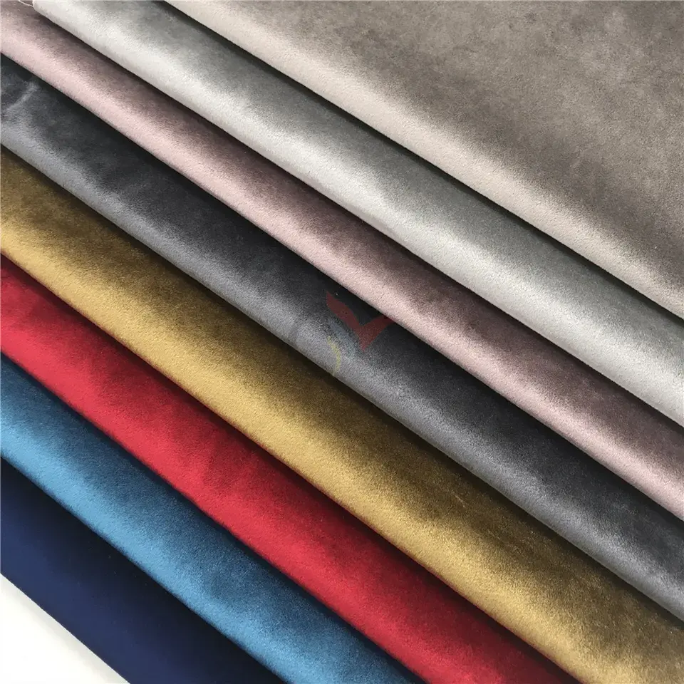Kaliteli sunshine kadife kumaş için kanepe kılıfı 4 yönlü streç polyester spandex kumaş kumaş tekstil ev