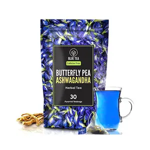 High Quality Dried Butterfly Pea Ashwagandha Flower 30 Tea Bags Butterfly Blue Pea Herbal Tea Blooming Tea Organic