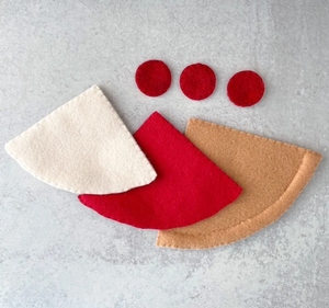 Comida de fieltro Rebanada de <span class=keywords><strong>pizza</strong></span> <span class=keywords><strong>pepperoni</strong></span> Felt <span class=keywords><strong>Pizza</strong></span> Pretend Play Food - Product Image 5