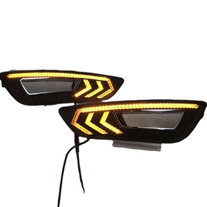 HGD For Ford Focus LED Daytime Running Light 2015 2016 2017 2018 Yellow Turn Signal Waterproof 12V Car DRL Lamp