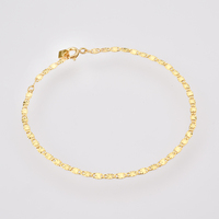 FUAMAY Bracelet en Argent 925 et Acier Inoxydable, Plaqué Or 18 carats, Motif Riz, Plaqué Chrome