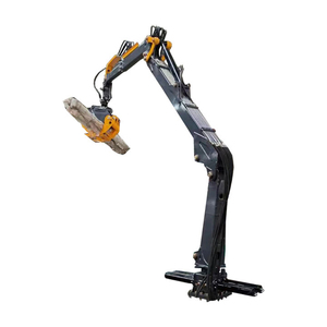 מחיר מפעל 5.2 מטר 5.8 מטר מנוף טלסקופי מתקפל הידראולי המותקן על משאית גרר עם צבת אחיזה לעצים ודשא - Product Image 1