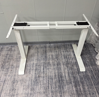 Cadre de bureau électrique réglable en hauteur et en largeur, double moteur, en métal, pour bureau assis-debout à domicile ou au bureau