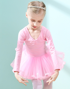 Body per ragazze danza balletto manica corta pieno Tulle Tutu abito con gonna costumi <span class=keywords><strong>Ballerina</strong></span> - Product Image 5