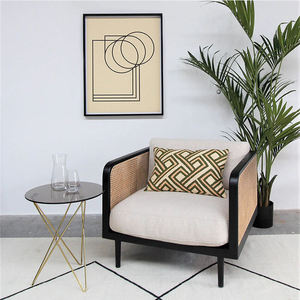 Sofá Moderno de Tela Blanco de Tres Plazas, Diseño Sencillo, Muebles para Sala de Estar, Gimnasio, Villa o Sótano - Product Image 1
