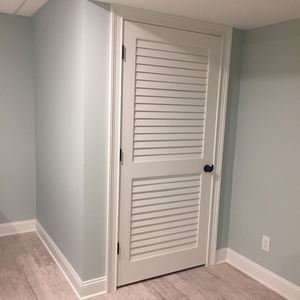 <span class=keywords><strong>2</strong></span>-panel 30 in. X 80 trong. X 1-3/8 trong. Trắng hoàn thành phẳng louver lõi rắn gỗ nội thất tấm cửa thông qua cửa - Product Image 5