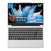 Ordenador portátil personalizado con pantalla IPS de 14 pulgadas 16GB RAM 512GB SSD Dual WIFI Intel N5095 Win11 ordenador portátil para estudiantes