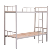 Lit superposé en métal au design moderne, taille Queen, avec échelle, pour chambre double ou appartement, prix usine disponible