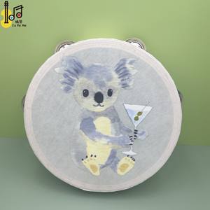 Venta al por mayor de instrumentos musicales percusión UV etiqueta adhesiva personalizada <span class=keywords><strong>pandereta</strong></span> para niños fiesta regalo de <span class=keywords><strong>Navidad</strong></span> <span class=keywords><strong>pandereta</strong></span> de mano - Product Image 1