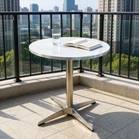 Table de café au design moderne avec plateau en bois, table ronde en métal de style nordique, mobilier de restaurant, tables à manger pour hôtel ou salon de thé