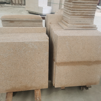 Nouvelles dalles de marbre naturel beige Jura, finition polie, surface rugueuse martelée pour le pavage