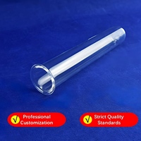 Tube à essai en verre transparent de haute pureté à fond conique/pointe conique |   Capot de soudage résistant à la chaleur (1100°C) pour semi-conducteurs et laboratoire