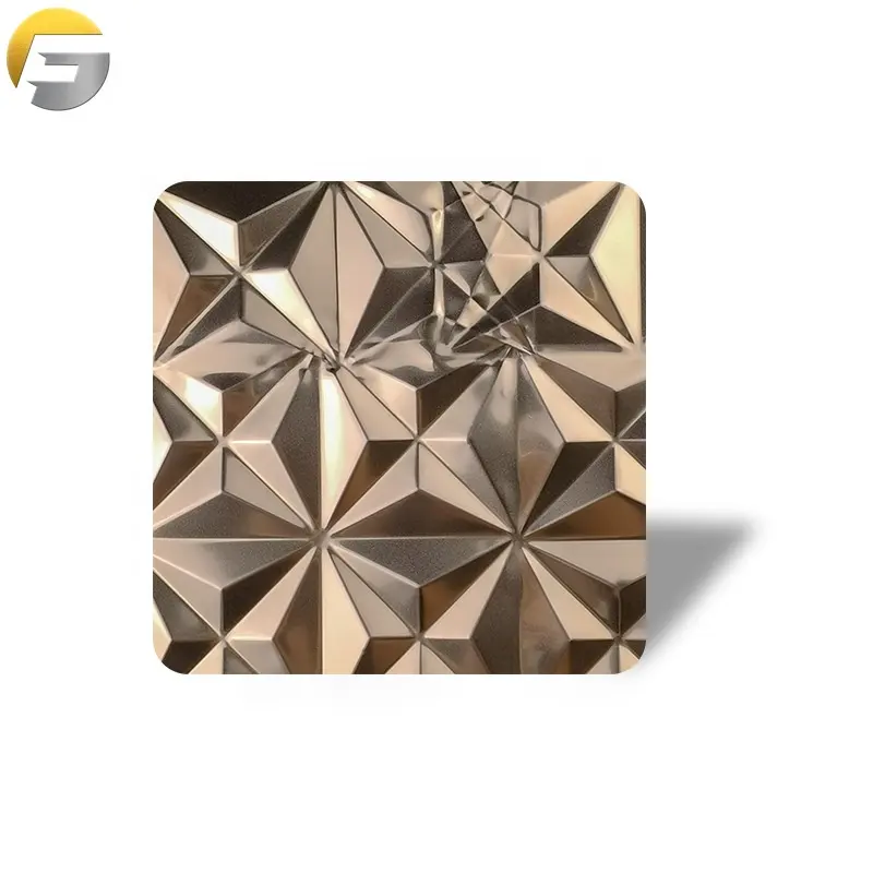 ZB164-Lámina en relieve de acero inoxidable para paredes, lámina de acero inoxidable para espejo, color latón, dorado y titanio