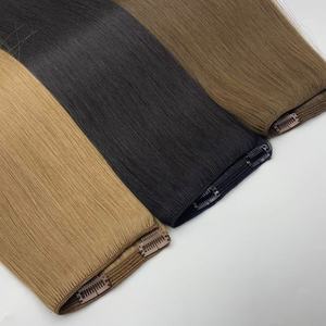 Extensiones de Cabello con <span class=keywords><strong>Clip</strong></span> de PU Invisibles Más Vendidas, Extensiones de Cabello Humano con <span class=keywords><strong>Clip</strong></span> Sin Costuras, Extensiones de Cabello con <span class=keywords><strong>Clip</strong></span> de Seda Doble Trenzado Marrón - Product Image 6