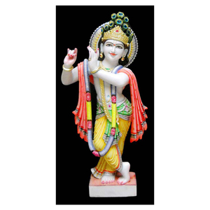 Statue de marbré, seigneur Krishna makporte - Product Image 1