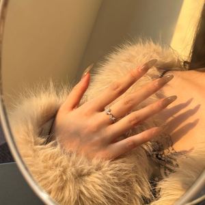 Dylam New Fashion Jewelry 925 <b>Sterling</b> <b>Silver</b> Sparkle 5A Zircon Open <b>Adjustable</b> Butterfly <b>RIngs</b> for Women - Product Image 5