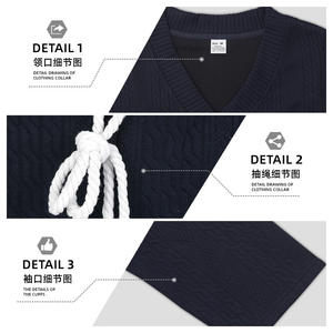 Temu – ensemble pull tricoté à col en v et short pour hommes, tenue d'été décontractée, ample, manches trois quarts, couleur unie, pour les loisirs - Product Image 3