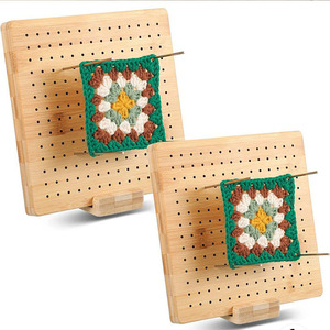 Planche à crocheter en bambou avec chevilles pour projets d'artisanat DIY, décoration de la maison, matériau en bois durable - Product Image 4