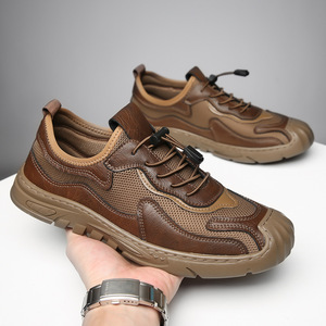 Zapatos de senderismo de malla para hombre, punta redonda, transpirables, suela de goma, entresuela de EVA, para todas las estaciones, informales, deportivos, para exteriores - Product Image 3