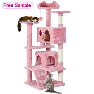 Grote Hoge Kras Post Custom Schattige Kunstmatige Meubels Boomhut Krabber Kat Toren Voor Katten