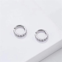 G23 Titane ASTM F136 Simple Hinged Segment Clicker Fashion Boucles d'oreilles Anneaux de nez Body Piercing Jewelry