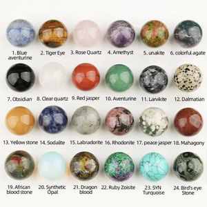 Perles rondes sans trou de 25 mm en cristal naturel, pierre de guérison, perles en vrac pour accessoires de bricolage et incrustation - Prix de gros - Product Image 6