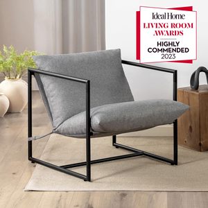 Extra <strong>Large</strong> Sling Accent <strong>Armchair</strong> with Metal Frame and Padding Made of Crushed Foam - Product Image 6