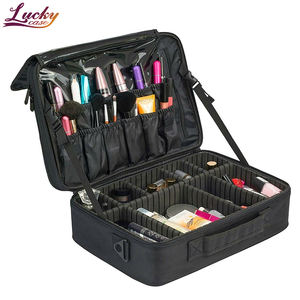 Bolsas de maquillaje multiusos de 3 capas, caja de cosméticos de gran capacidad, Kit de maquillaje de artista, bolsas de salón de belleza para organizador de cosméticos - Product Image 1