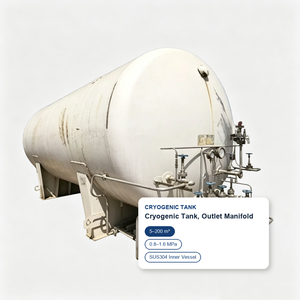 Réservoir de stockage d'oxygène liquide d'<span class=keywords><strong>occasion</strong></span>, réservoir LOX 10000L, isolé sous vide, pour pisciculture, prix bas, remis à neuf - Product Image 2