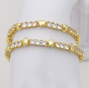 Collar de Mujer con Ojo de <span class=keywords><strong>Diablo</strong></span> y Flor, Chapado en Cobre de 18K con Circonitas - Product Image 2