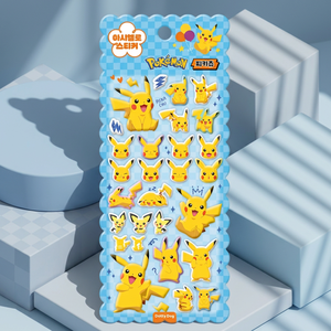For <b>Marshmallow</b> PVC Stickers Pikaed Cartoon Soft Squishy 3D Puffy UV Printed Diary Laptop Phone Deco Kids Anime Korea - Product Image 3